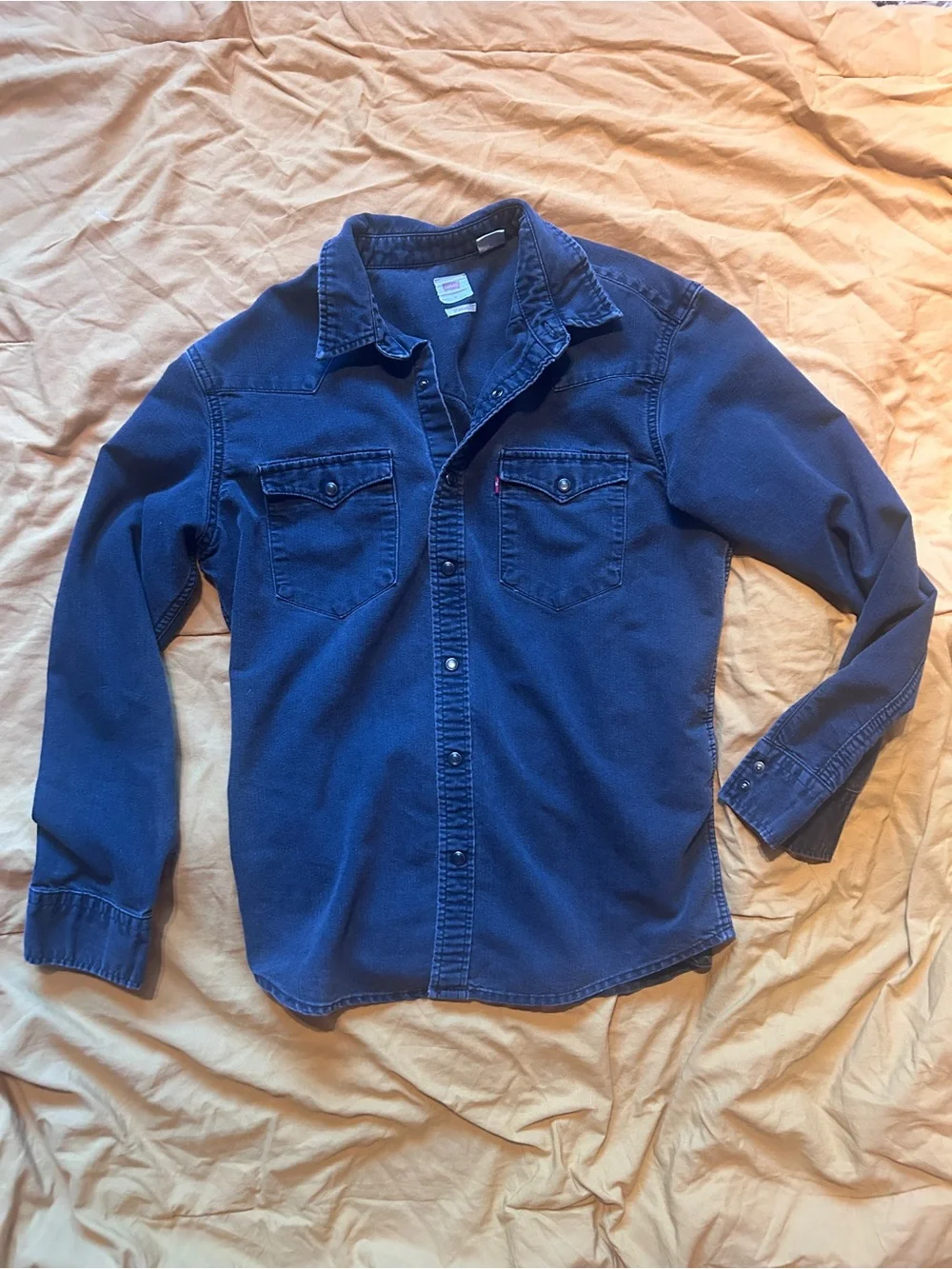 Men's Levi’s black chambray western button up shirt